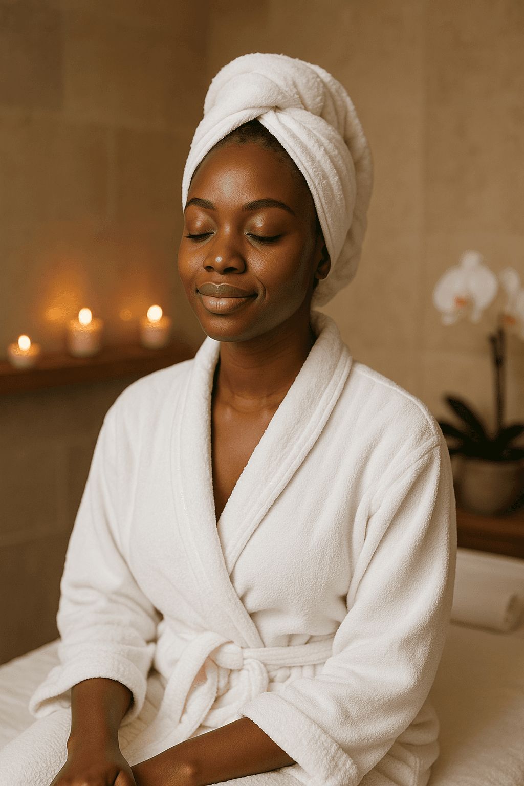 Luxurious spa treatment room